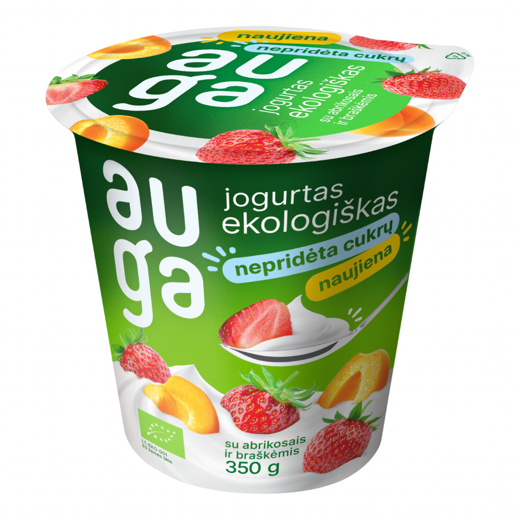 Yogurt with with apricots and strawberries 3,5 % fat, organic, 350 g