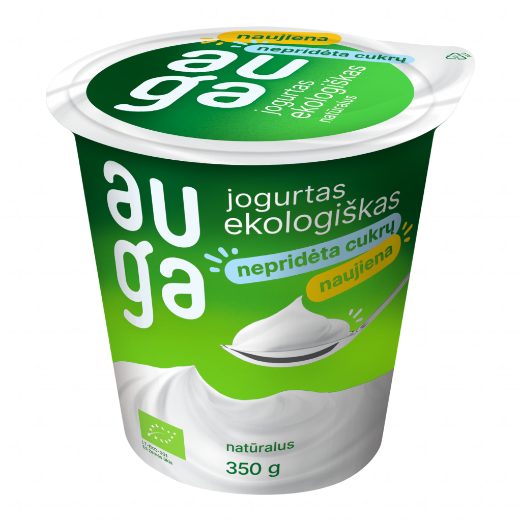 Jogurtas natūralus 4,3 % rieb., ekologiškas, 350 g